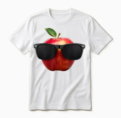 Apfel Sonnenbrillen Tshirt Lustige Obst Kostüm Unisex T-Shirt - White