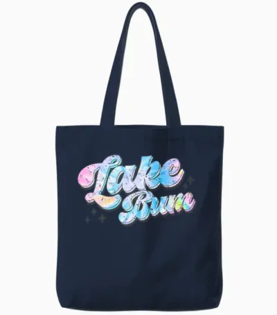 Tie Dye Lake Bum Tote Bags - Navy