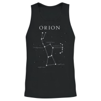 Orion Constellation Astronomy Stargazing Unisex Tank Top - Black – 2