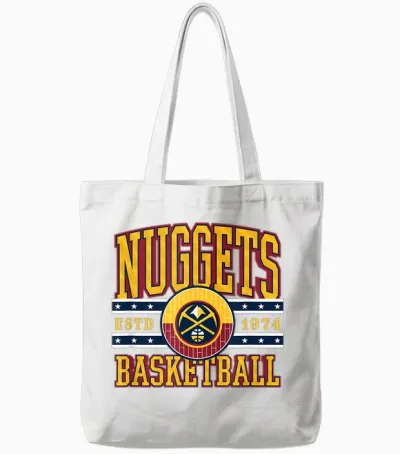 Nba Denver Nuggets Courtside Tote Bags - White