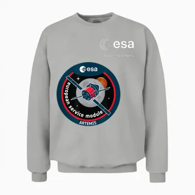 Esa European Space Agency Mission Esm Artemis Patch Unisex Sweatshirt - Ash
