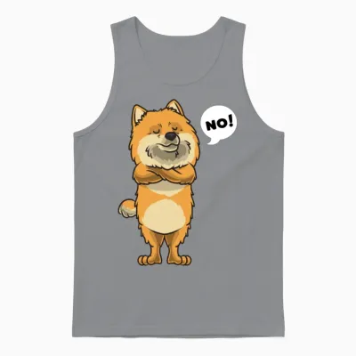 Stubborn Pomeranian Dog Dog Funny Unisex Tank Top - Sport Grey