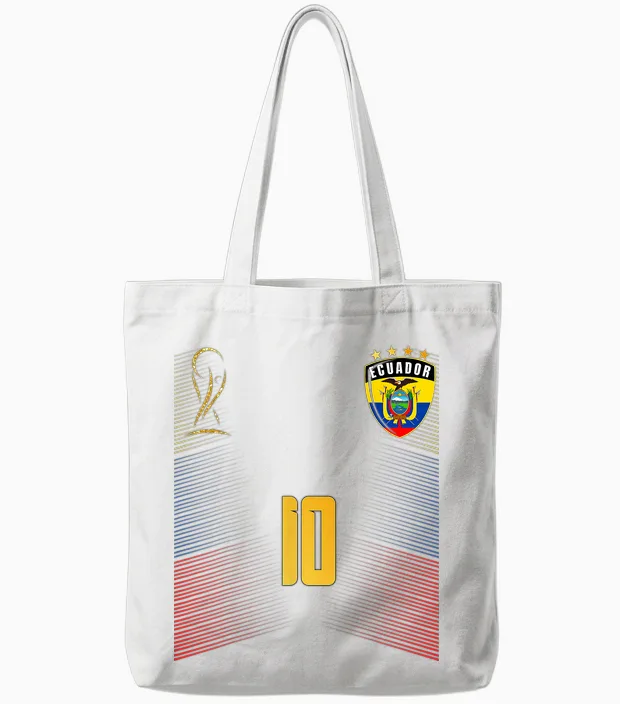 Ecuador Flag Ecuadorian Pride Lovers Tote Bags in White