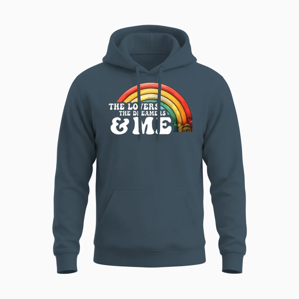 Rainbow Connection-The Lovers the Dreamers and Me Unisex Hoodie in Dark Heather
