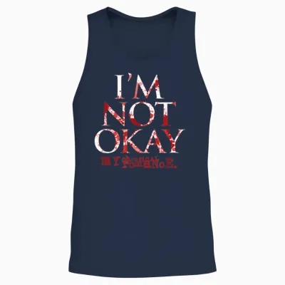 My Chemical Romance I'm Not Ok Unisex Tank Top - Navy