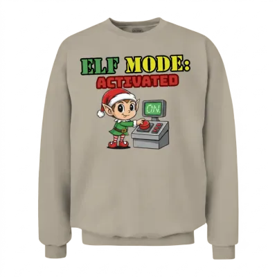 Elf Mode Activated Unisex Sweatshirt - Sand