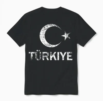 Türkische Flagge Türkiye Unisex T-Shirt - Black