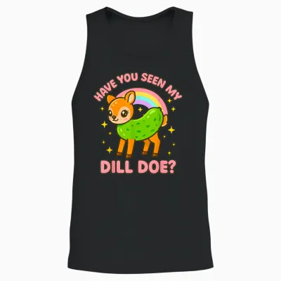 Dill Doe Unangemessene Frauen Lustige Gurke Schmutziger Humor Für Erwachsene Unisex Tank Top - Black