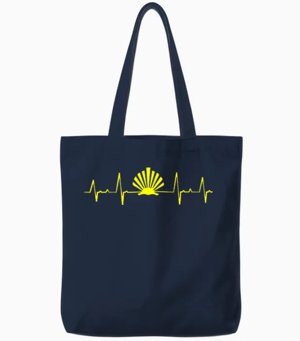 Buen Camino Pilgerfahrt Jakobsweg Camino De Santiago Pilger Tote Bags in Navy