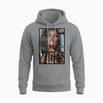 Vintage Girl Magazine Cover Sexy Model Pin-Up T-Shirt, Black Unisex Hoodie - Sport Grey