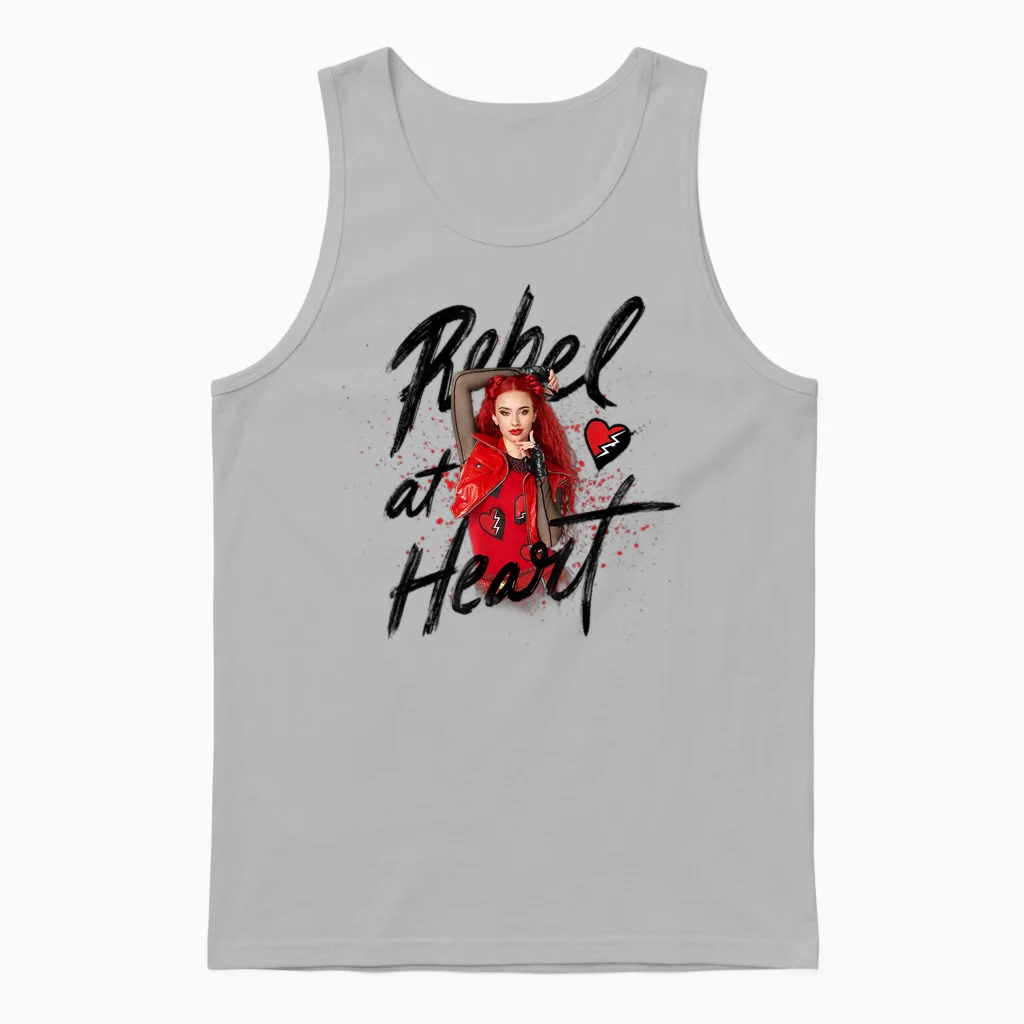 Disney Descendants 4: the Rise of Red Rebel at Heart Unisex Tank Top in Ash