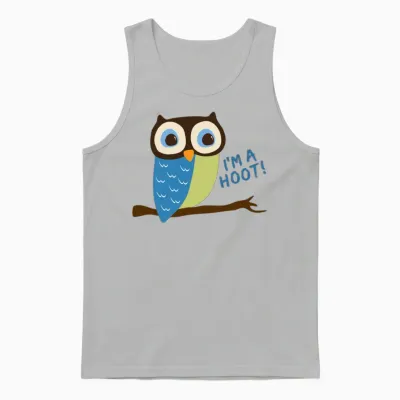 Owl Art I'm a Hoot Unisex Tank Top - Ash