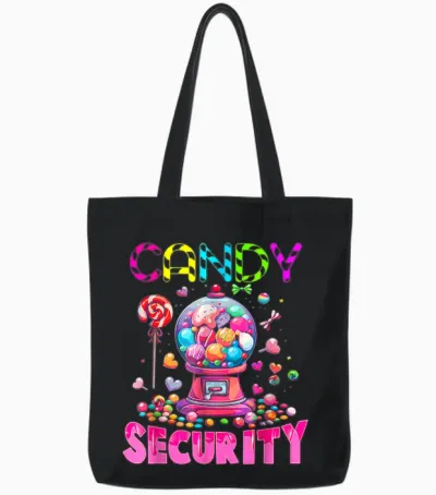 Candy Security Candyland Costume Kids Teens Adult Tote Bags - Black