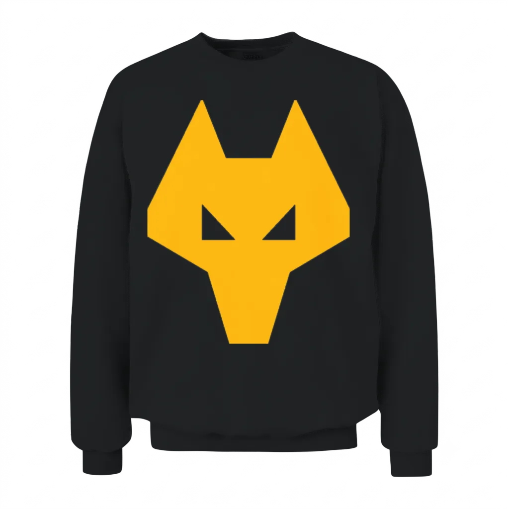 Vintage Wolves Jersey Wolverhampton Soccer Wulfrun Unisex Sweatshirt - Black