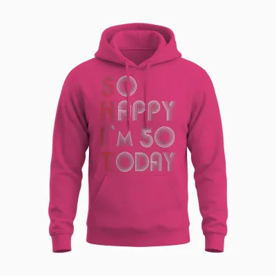 50th Birthday Unisex Hoodie - Heliconia