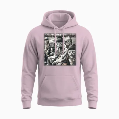 Lustiges Gangster-Meme Aus Den 90er Jahren Von Gang of Feral Street Cats Unisex Hoodie - Light Pink