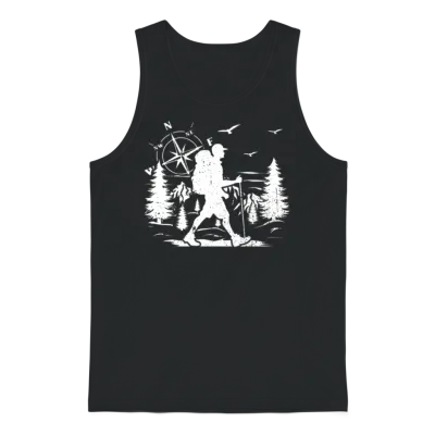 Hiking Men Hiking Lover Mountain Hiking Men Unisex Tank Top - Black