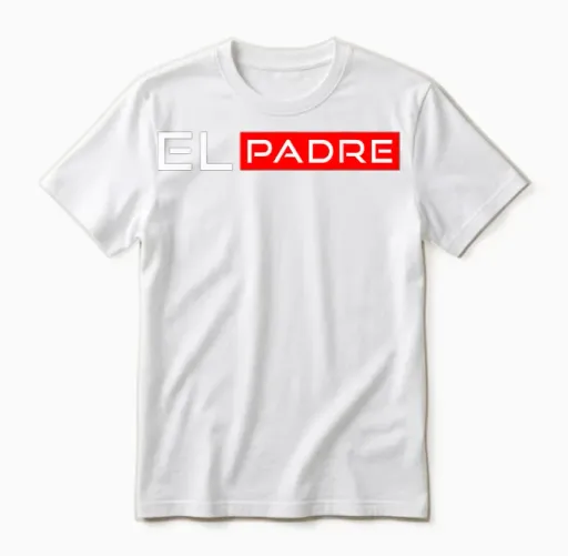 El Padre Papa Funny Gift Idea Father's Day Original Unisex T-Shirt in White