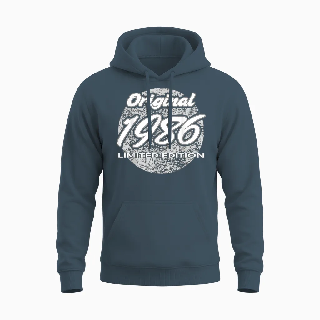 40e Anniversaire Homme Femme 40 Ans 1986 Cadeau Drôle Unisex Hoodie in Dark Heather