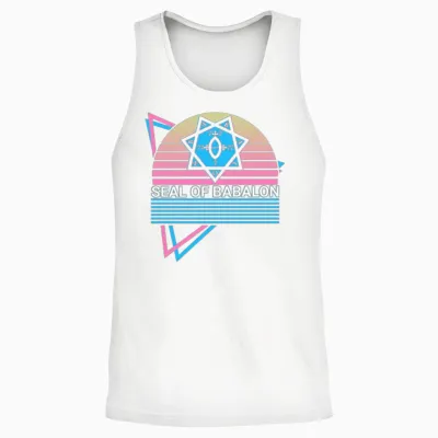 Seal of Babalon Retro Unisex Tank Top - White