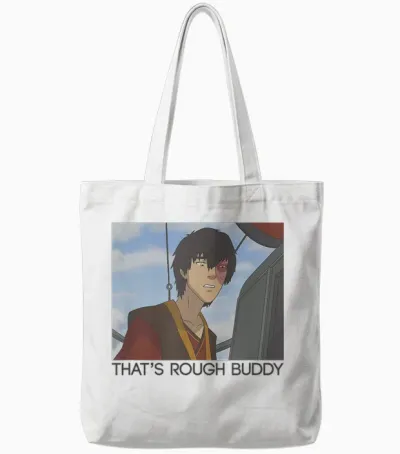 Avatar: the Last Airbender Zuko Panel That's Rough Buddy Tote Bags - White