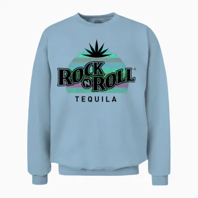 Rock N Roll Tequila Seventh Collection Unisex Sweatshirt - Light Blue