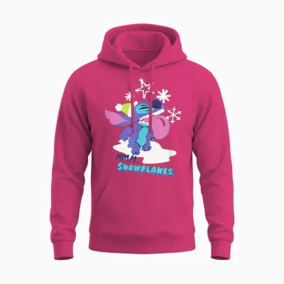 Amazon Essentials Stitch Wintertime Catching Snowflakes Unisex Hoodie - Heliconia