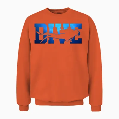 Scuba Dive Unisex Sweatshirt - Orange