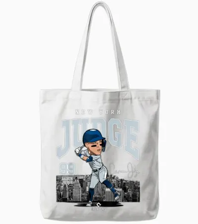 Aaron Judge | New York Baseball Mlb Players | Mlbjud3005 Tote Bags - White