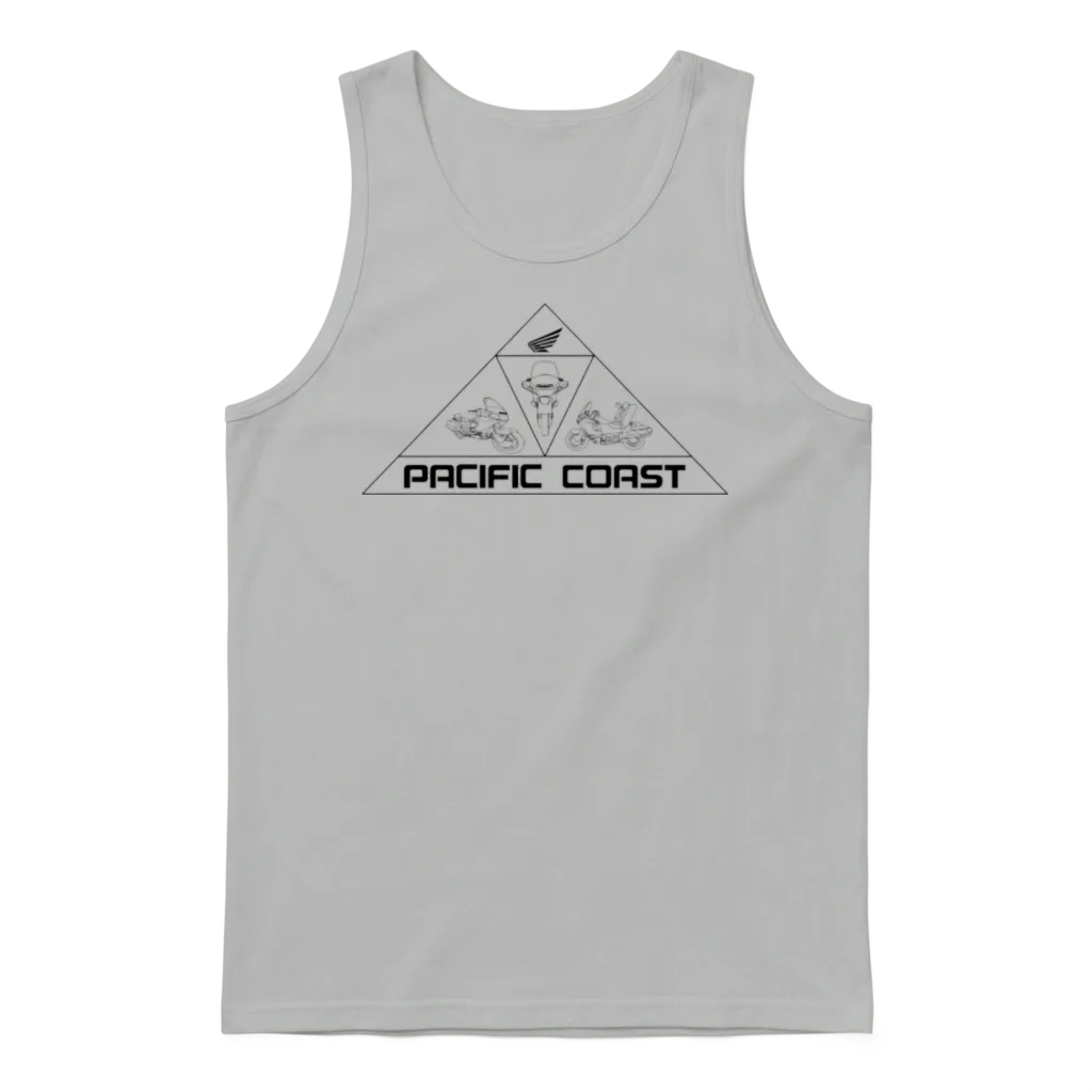 Pacific Coast Motorcycle Triangle Unisex Tank Top - Ash
