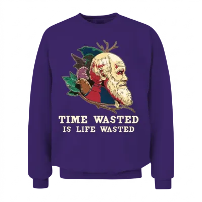 Charles Darwin Atheist Atheism Anti Religion Unisex Sweatshirt - Purple