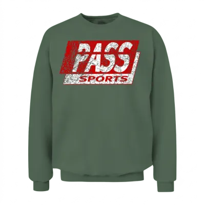 Old School Retro Pass Sports Detroit Unisex Sweatshirt - Military Green