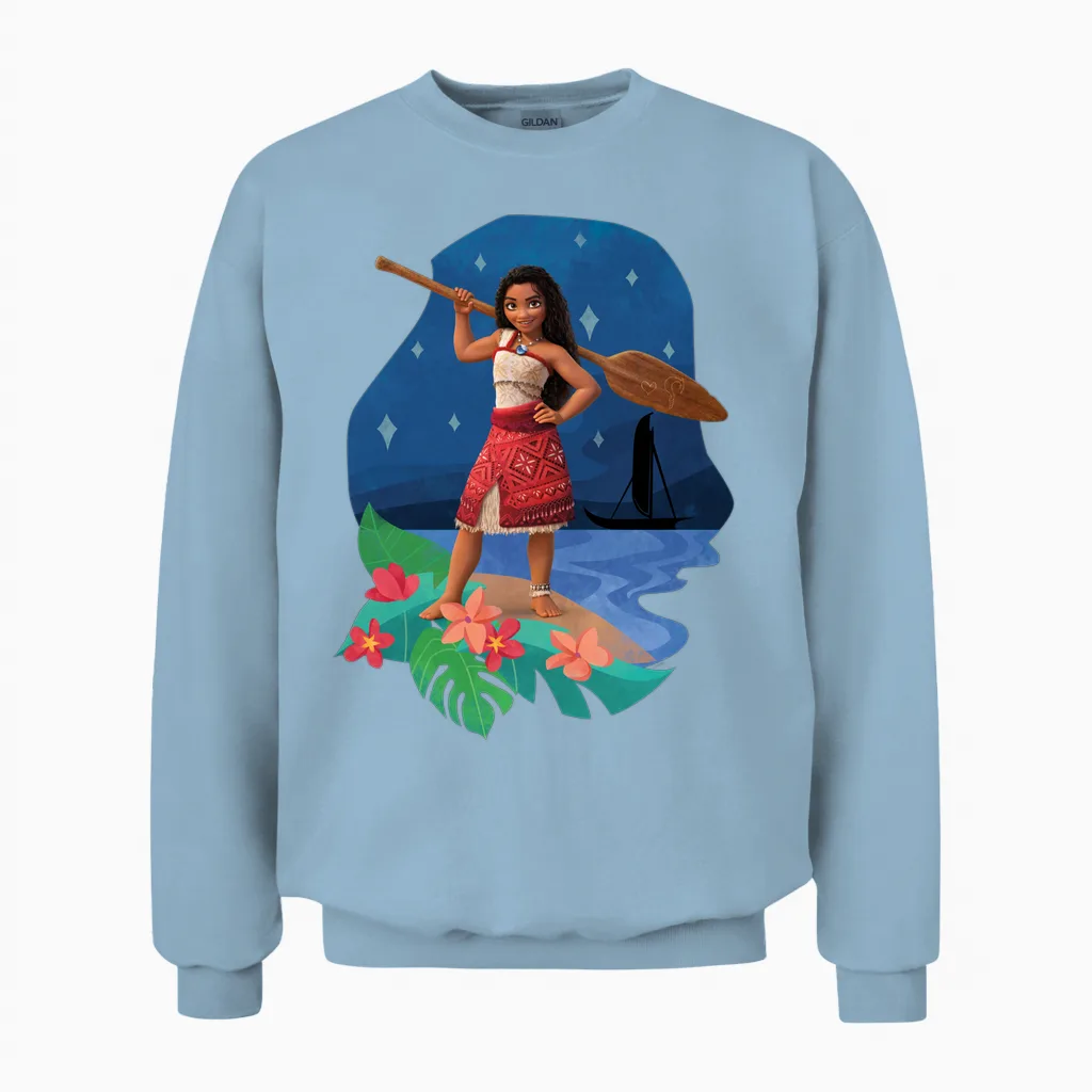 Disney Moana 2 Moana Big Sister Matching Unisex Sweatshirt in Light Blue