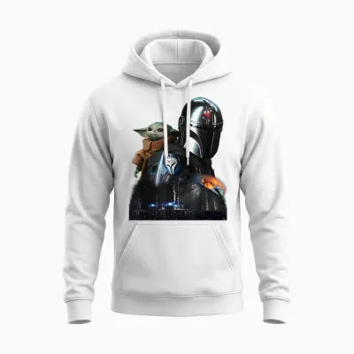 Star Wars the Mandalorian Season 3 the Return to Mandalore T-Shirt, Black Unisex Hoodie - White