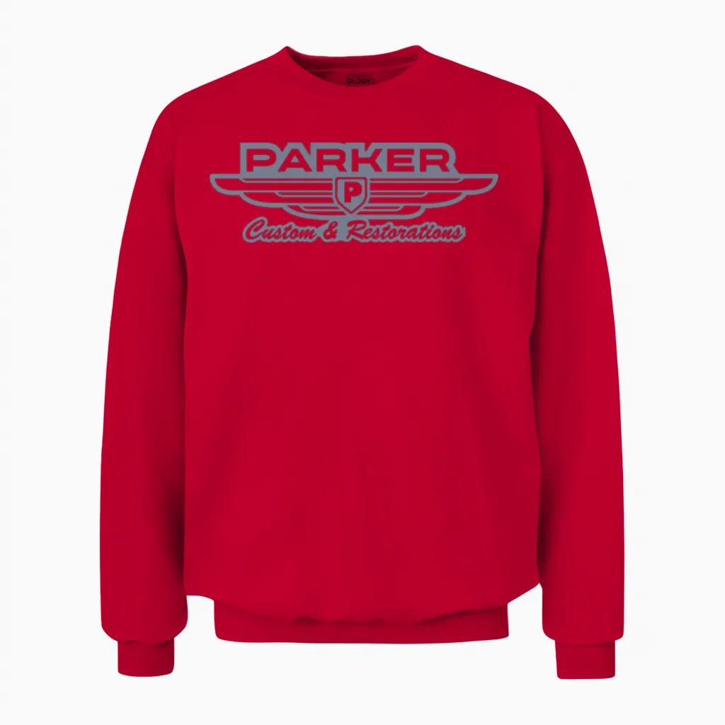 Parker Custom Restorations Unisex Sweatshirt in Red