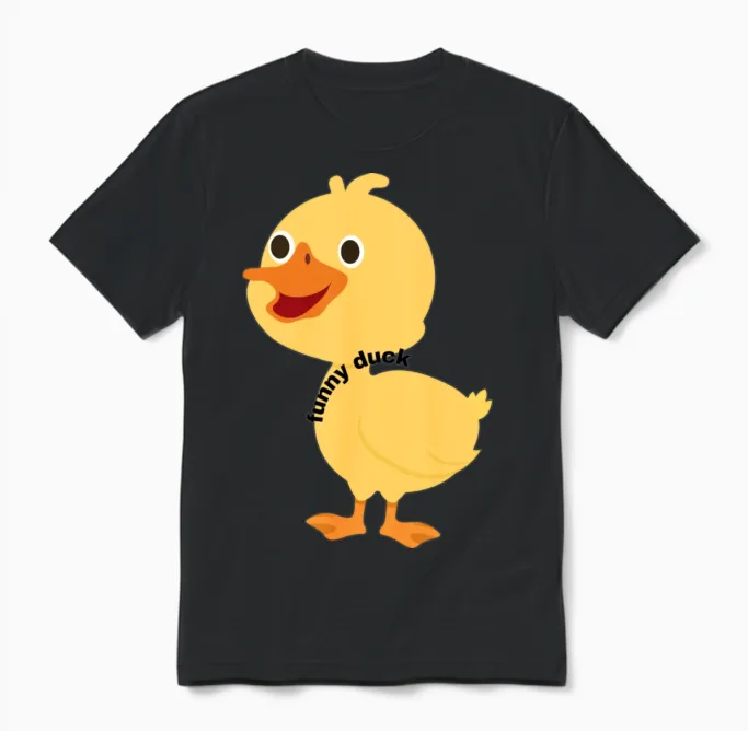 Funny Duck Unisex T-Shirt in Black