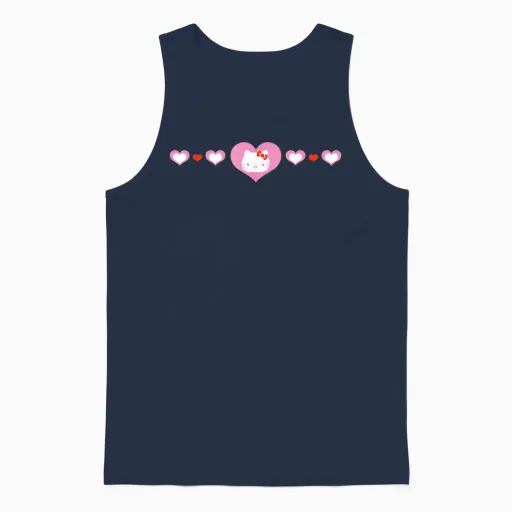 Hello Kitty Hearts Unisex Tank Top - Navy