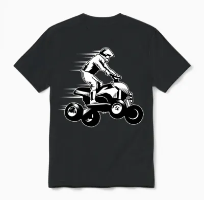 Quad Bike Four Wheeler All Terrain Vehicle Atv Unisex T-Shirt - Black