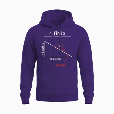 Find X Lustiger Spruch Mathe Spruch Mathematiker Geschenkide Unisex Hoodie - Purple