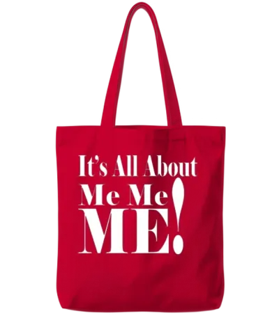 It's All About Me Me Me Tote Bags - Red