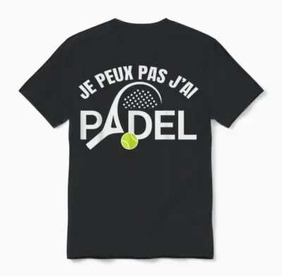 Padel Humor I Can Not I Padel Padelist Player Unisex T-Shirt - Black