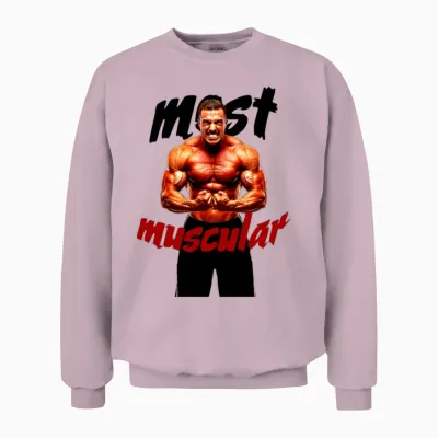 Gym Shirt, Most Muscular Pump Cover,gym Lover Gift Unisex Sweatshirt - Light Pink
