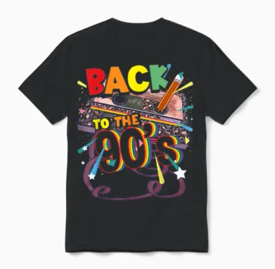 90s Outfit Party and Theme Party Costume Women's Men's T-Shirt, Black Unisex T-Shirt - Black