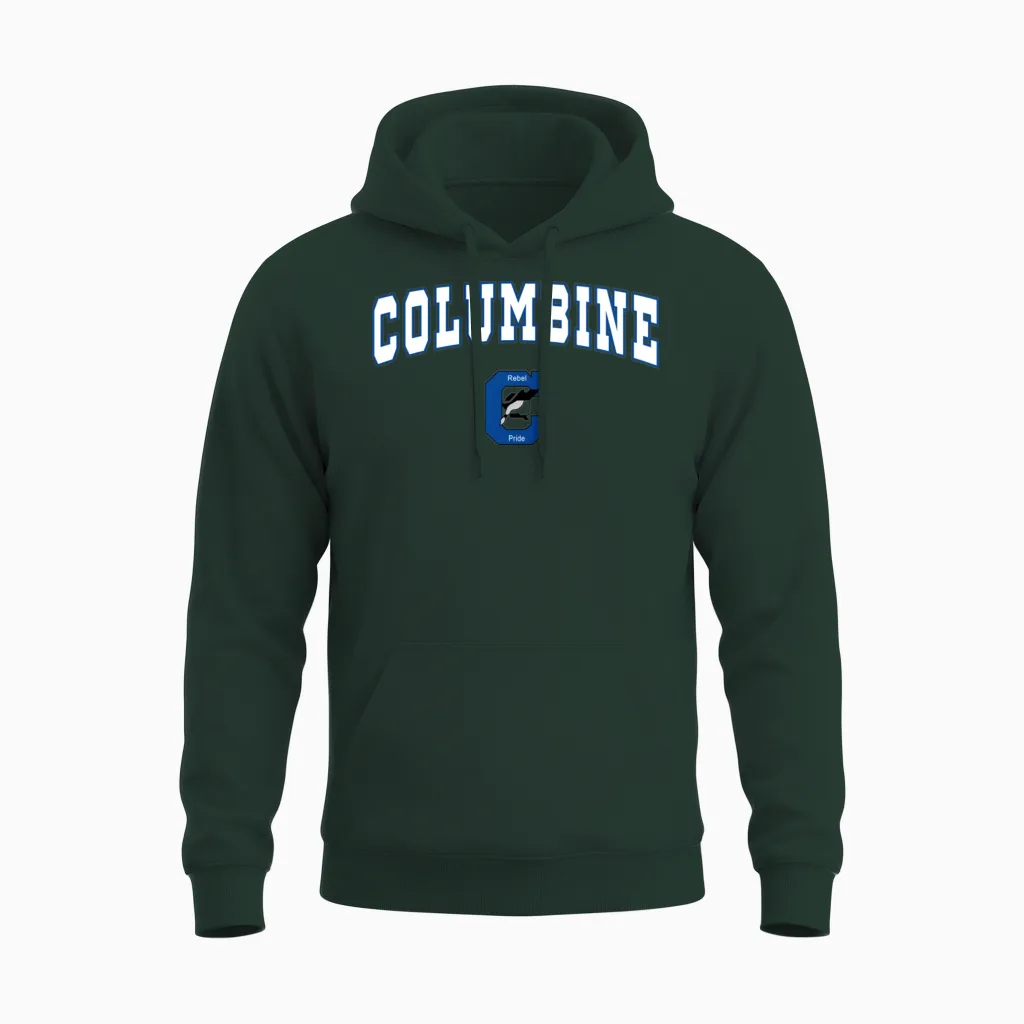 Columbine Senior High School Rebels C2 Unisex Hoodie in Forest
