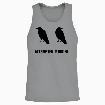 Attempted Murder of Crows Funny Unisex Tank Top - Sport Grey