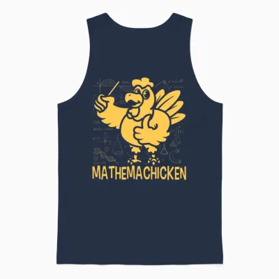 Mathemachicken Funny Math Unisex Tank Top - Navy