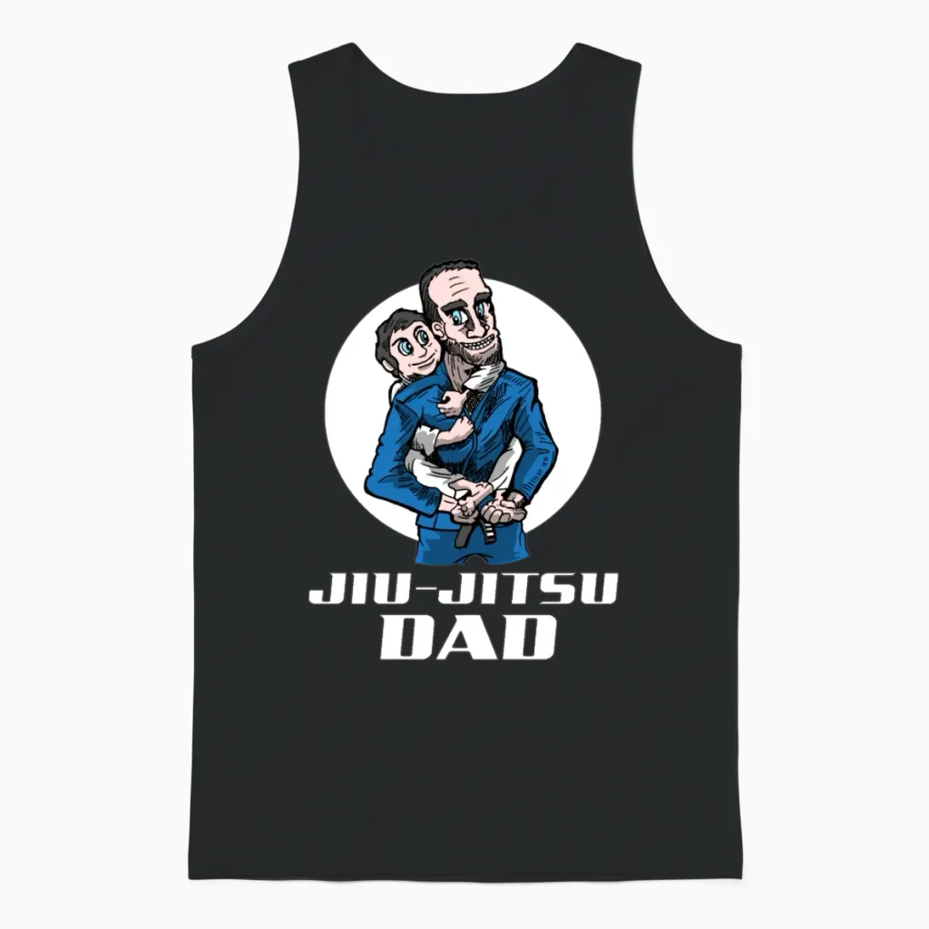 Jiu Jitsu and Bjj Dad Boxing & Mma Unisex Tank Top in Black