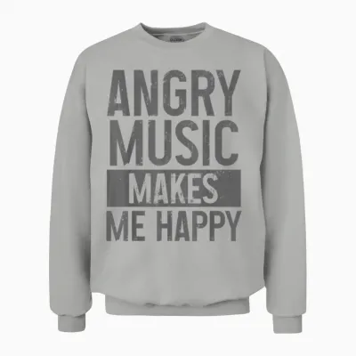 Angry Music Heavy Metal Death Metal Metalhead Metal Fan Unisex Sweatshirt - Ash