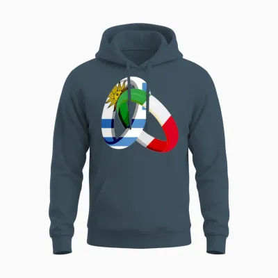 Uruguay Flag Italy Grown Ring Marriage Wedding Unisex Hoodie - Dark Heather