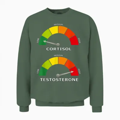 Low Cortisol High Testosterone Optimal Health Unisex Sweatshirt - Military Green